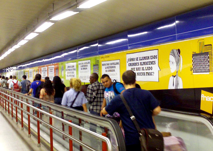 Galería de arte urbano: La Fnac ilustra el metro de Madrid