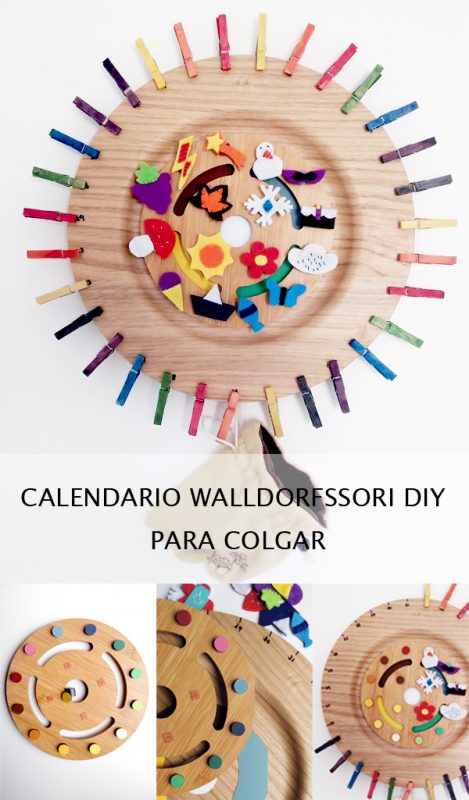 Calendario Waldorf Montessori DIY para colgar por menos de 20 euros