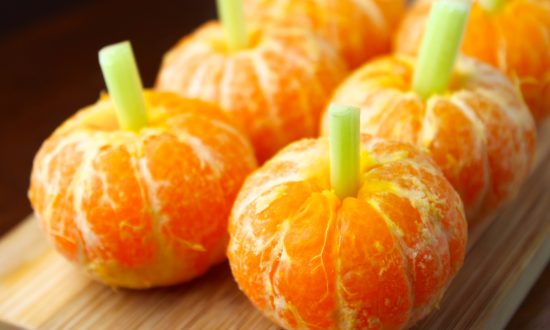 10 recetas sanas de Halloween para niños veganos y realfooders: Minicalabazas de mandarina