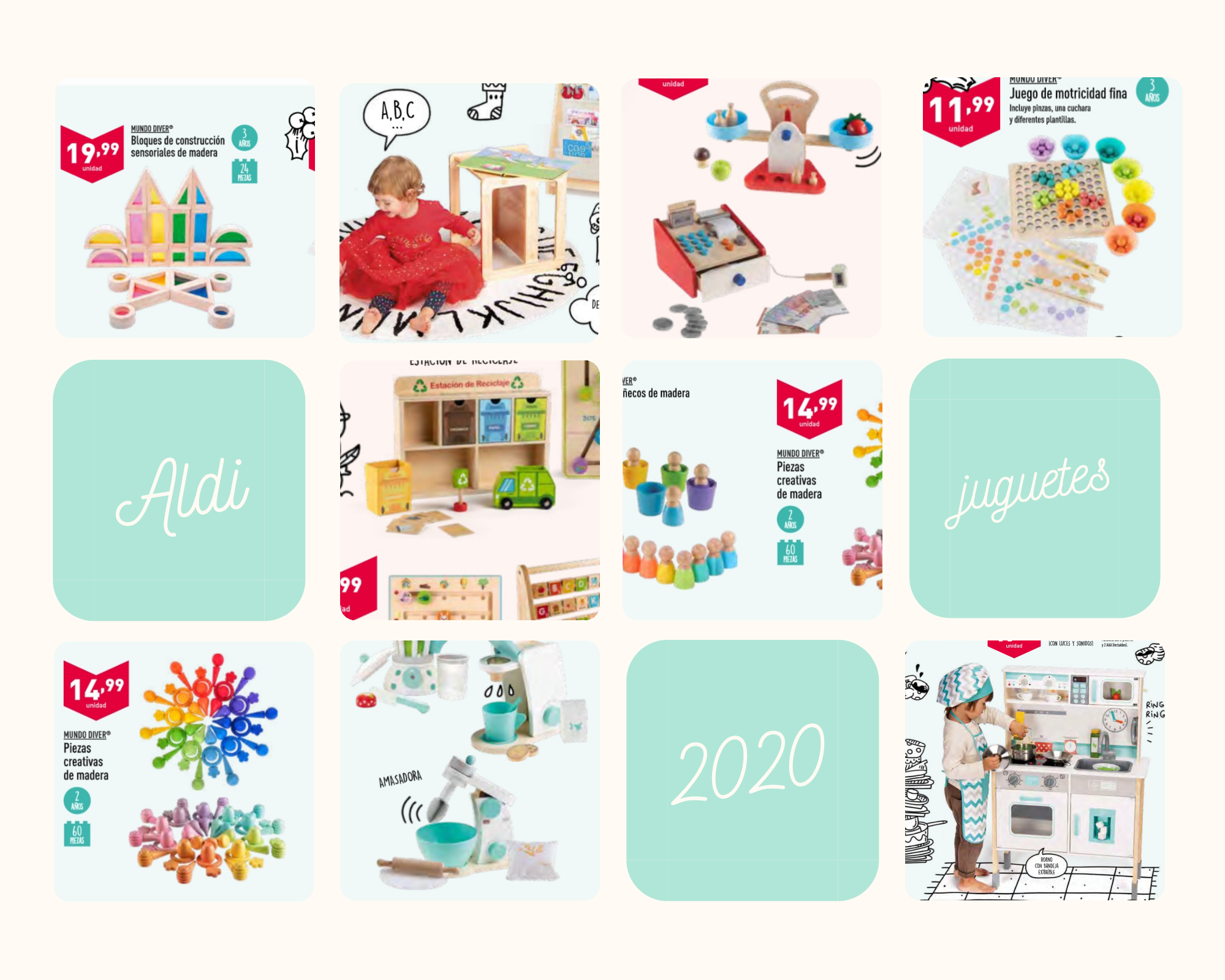 Aldi juguetes 2020 a 2022. Juguetes Montessori y de madera para todos los públicos